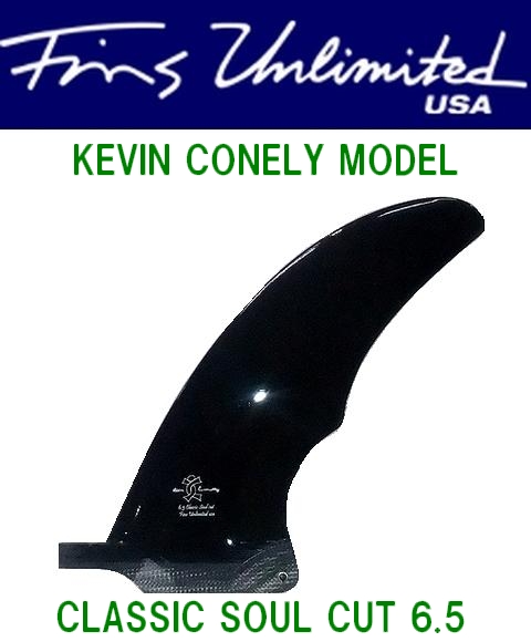 FU FIN {【FIN　UNLIMITED　USA】　KEVIN CONNELY（ケヴィンコネリー）　CLASSICSOUL CUT　6.5インチ　ブラック/オペーク