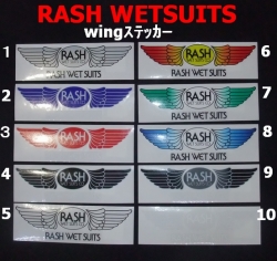 【RASH　Wetsuits】 ラッシュウェットスーツ　【ステッカー】wing　Mサイズ　003