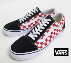 【VANS】　OLD SKOOL/Checkerboard (WHT/RED/BLK)　26.5ｃｍ/US8.5