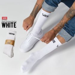 【VANS】　3Pソックス　Classic Crew　WHT