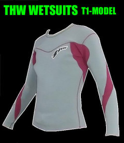 【簡単カラーオーダー】 thw wetsuits 【長袖タッパー/２ｍｍ】ウェットスーツ【送料無料】　Ｔ-1モデル　 女性サイズあり