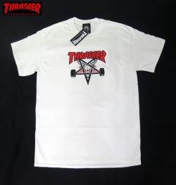 【THRASHER/スラッシャー】 Tシャツ/TWO-TONE　ホワイト/Mサイズ