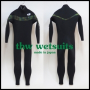 ロングチェストジップ　3×3mmフルスーツ/T4-MODEL　ファスナーラインカラー選択　【最新ストレッチ素材仕様】　thw wetsuits 　送料無料