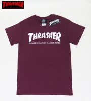 【THRASHER/スラッシャー】 Tシャツ/SKATE MAG　　ワイン/Sサイズ