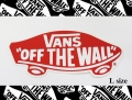 VANS（バンズ）　ステッカー　OFF THE WALL　RED/Ｌサイズ