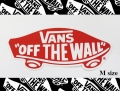 VANS（バンズ）　ステッカー　OFF THE WALL　RED/Mサイズ