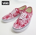 【VANS】　AUTHENTIC  OFF THE WALL　REPEAT/RED  　26.5ｃｍ/US8.5