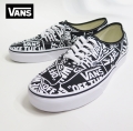 【VANS】　AUTHENTIC  OFF THE WALL　REPEAT/BLACK  　26.5ｃｍ/US8.5