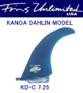 FU FIN【FINS UNLIMTED】　KANOA DAHLIN（カノアダーリン）　KD-C　７．２５インチ　 マッド・ブルー/ティント