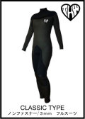 【送料無料】 thw wetsuits　クラシックタイプ 3x3mm　レディース  【ノンファスナー/ウェットスーツ　オーダー】