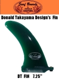 【ドナルドタカヤマ】DT　FIN　7.25”　【DONALD　TAKAYAMA】　ロングボードセンターフィン【グリーン/ティント】