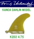 FU FIN【FIN　UNLIMTED】KANOA DAHLIN【カノアダーリン　モデル】　K2D2　【4.75インチ】　 イエローティント/つやなし