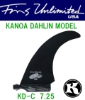 FU FIN【FIN　UNLIMITED　USA】　KANOA DAHLIN【カノアダーリン】　KD-C　【７．２５インチ】　 マッド・ブラック