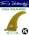 FU FIN【FIN　UNLIMITED　USA】　KANOA DAHLIN【カノアダーリン】　KD-C　【７．２５インチ】　 マッド・イエロー/ティント