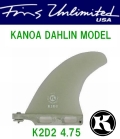 FU FIN【FIN　UNLIMTED】　KANOA DAHLIN【カノアダーリン　モデル】　K2D2　【4.75インチ】　 クリアティント/つやなし