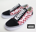 【VANS】　OLD SKOOL/Checkerboard (WHT/RED/BLK)　26.5ｃｍ/US8.5