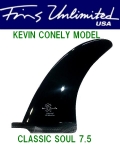 FU FIN【FIN　UNLIMITED　USA】　KEVIN CONNELY（ケヴィンコネリー）　CLASSIC SOUL 　7.5インチ　ブラック/オペーク　