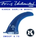 FU FIN【FINS UNLIMITED】　KANOA DAHLIN（カノアダーリン）　SWOOP　6.75インチ　 ブルー/ティント