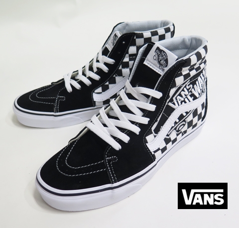 【VANS】　SK8_HI  SHARP BLACK/WHT 　26.5ｃｍ/US8.5