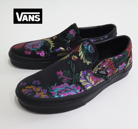 【VANS】  CLASSIC SLIP-ON  Fastival Satin/BLACK　