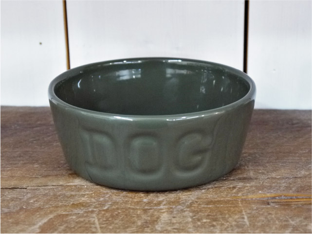 BAUER POTTERY DOG BOWL Sサイズ・シイタケ