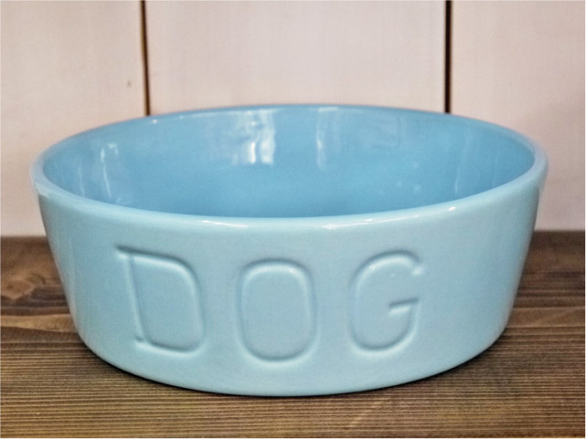 ＢＡＵＥＲ ＰＯＴＴＥＲＹ　ＤＯＧ ＢＯＷＬ　Ｍサイズ・パウダーブルー