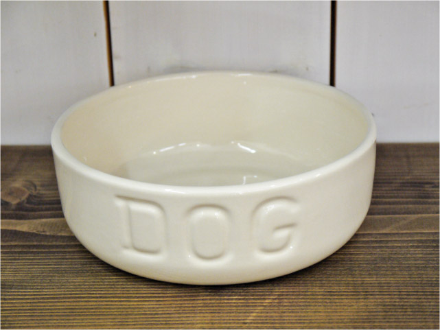 BAUER POTTERY バウワーポテリー　NEW DOGBOWL　ホワイト