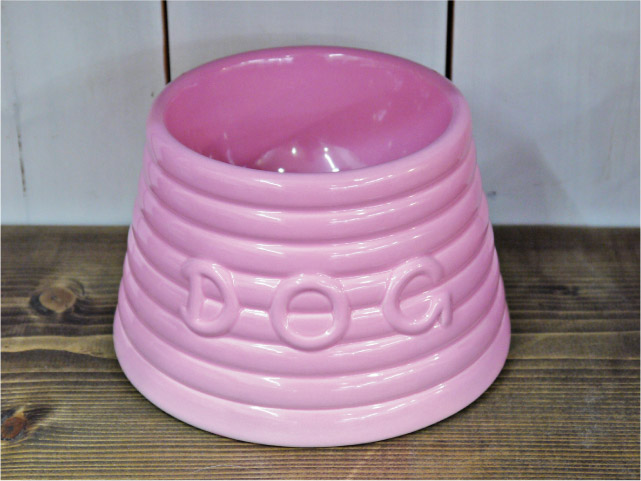 BAUER POTTERY バウワーポテリー　RINGWARE DOGBOWL Ｌサイズ ピンク