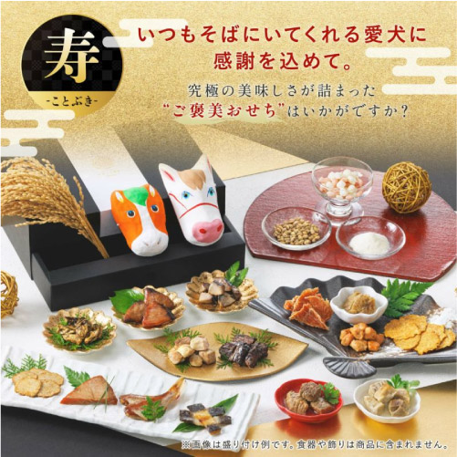 予約商品 12月お届け 送料無料 ドットわん 2026年 （午うま）おせち 寿