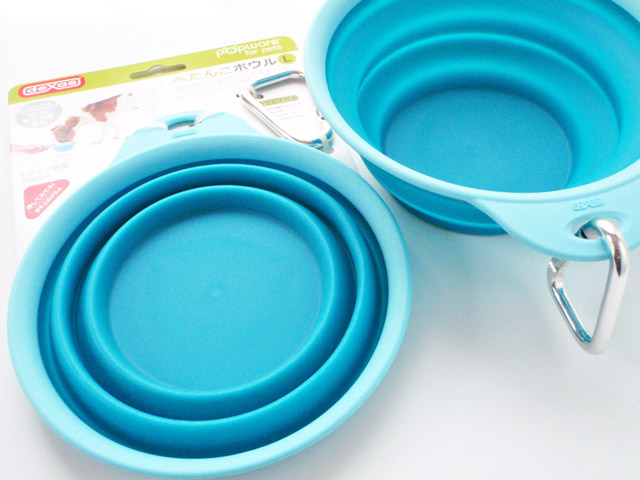 Ｐｏｐｗａｒｅ ポップウェア　ぺたんこボウル　ブルー　Ｌサイズ