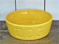 BAUER POTTERY バウワーポテリー　DOGBOWL Ｍサイズ　イエロー