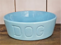 ＢＡＵＥＲ ＰＯＴＴＥＲＹ　ＤＯＧ ＢＯＷＬ　Ｍサイズ・パウダーブルー