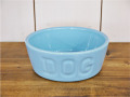 BAUER POTTERY DOG BOWL S ブルー