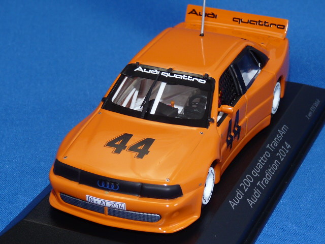 ミニチャンプス製 （テクノクラシカ2014 限定） 1/43 アウディ 200 クアトロ トランザム No.44 （オレンジ） 限定333台