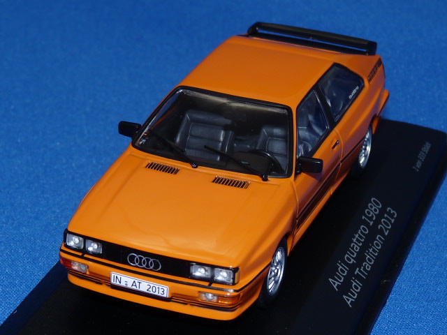 ミニチャンプス製 （テクノクラシカ2013 限定） 1/43 アウディ クアトロ 1980 （オレンジ） 限定333台