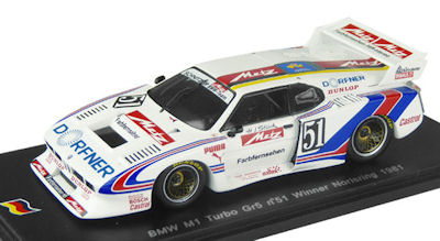 スパーク （ドイツ向特注） 1/43 BMW M1 Gr.5 1981 ノリスリング 優勝 No.51 限定750台
