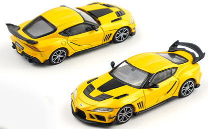 ★予約品★ PopRace （Enigma特注） 1/64 DarwinPro 66G WBK スープラ (A90) （ニトロイエロー）