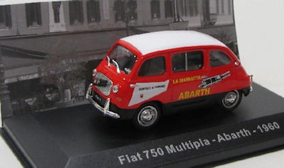 Altaya 1/43 フィアット 750 ムルティプラ アバルト 1960 （レッド）