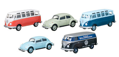 グリーンライト 1/64 Motor World Dioramas フォルクスワーゲン 60's Car ディーラーシップ 5台セット