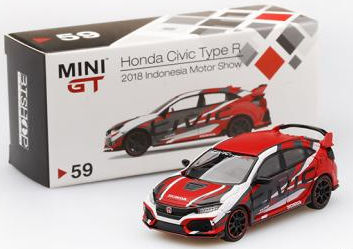 MiniGT （インドネシア限定） 1/64 ホンダ シビック Type R (FK8) 2018 インドネシア モーターショー (RHD)