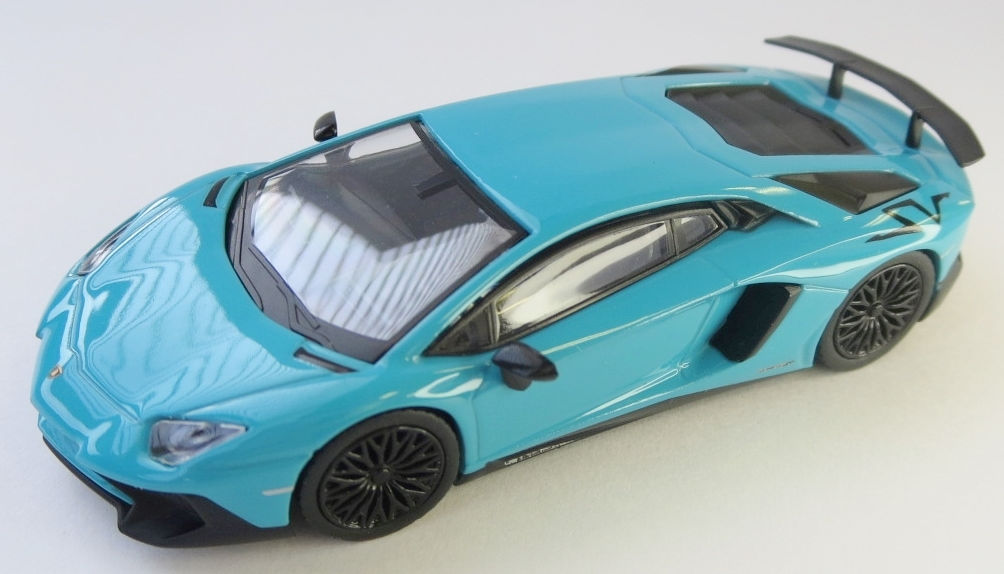 京商製 （ブンカ特注） 1/64 ランボルギーニ アヴェンタドール SV （ブルー）