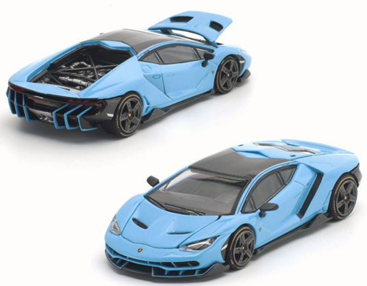 ★予約品★ PopRace 1/64 ランボルギーニ チェンテナリオ （ブルーケフェウス）