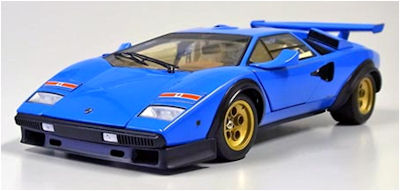 京商 1/18 ランボルギーニ カウンタック LP500S ウォルター・ウォルフ （ブルー） イラスト付