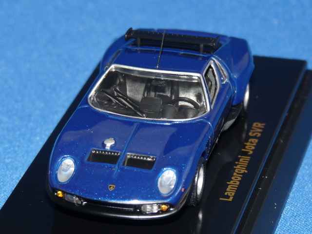 京商 1/64 ランボルギーニ イオタ SVR （ブルーメタ） ランボルギーニ50周年記念メタルプレート付