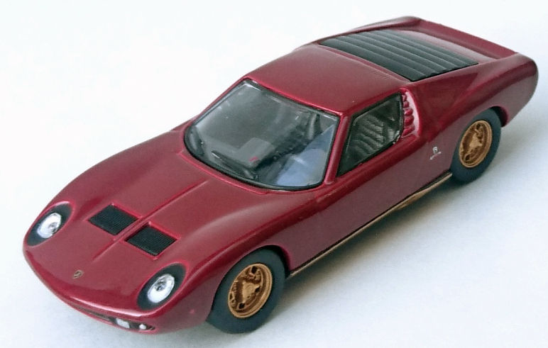 京商製 （ブンカ特注） 1/64 ランボルギーニ ミウラ P400 （マルーン/ゴールド）