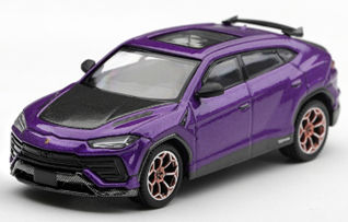 ★予約品★ MiniGT 1/64 ランボルギーニ ウルス ペルフォルマンテ （パープルメタ） （ハンドル2種）