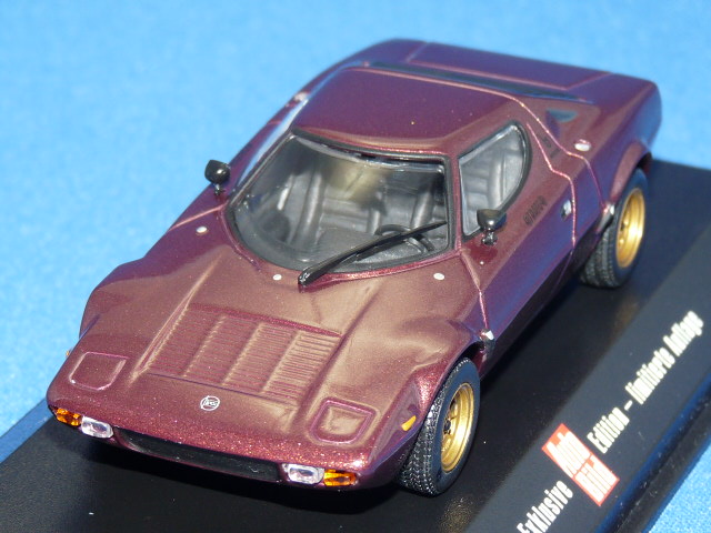ミニチャンプス製 （AutoBild 特注） 1/43 ランチア ストラトス （ワインレッド） 限定750台