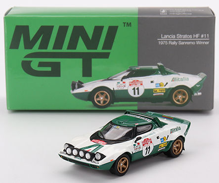 MiniGT 1/64 ランチア ストラトス HF 1975 サンレモ・ラリー 優勝 No.11 (LHD)