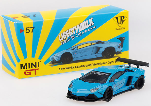 MiniGT 1/64 LB☆WORKS ランボルギーニ アヴェンタドール （ライトブルー） LHD