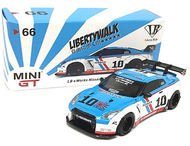 MiniGT （マレーシア限定） 1/64 LB☆WORKS ニッサン GT-R (R35) Type 1 RearWing Ver.1+2 （Cosmos #10）